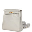 Hermes Kelly Ado II Backpack Gris Perle Evercolor GHW