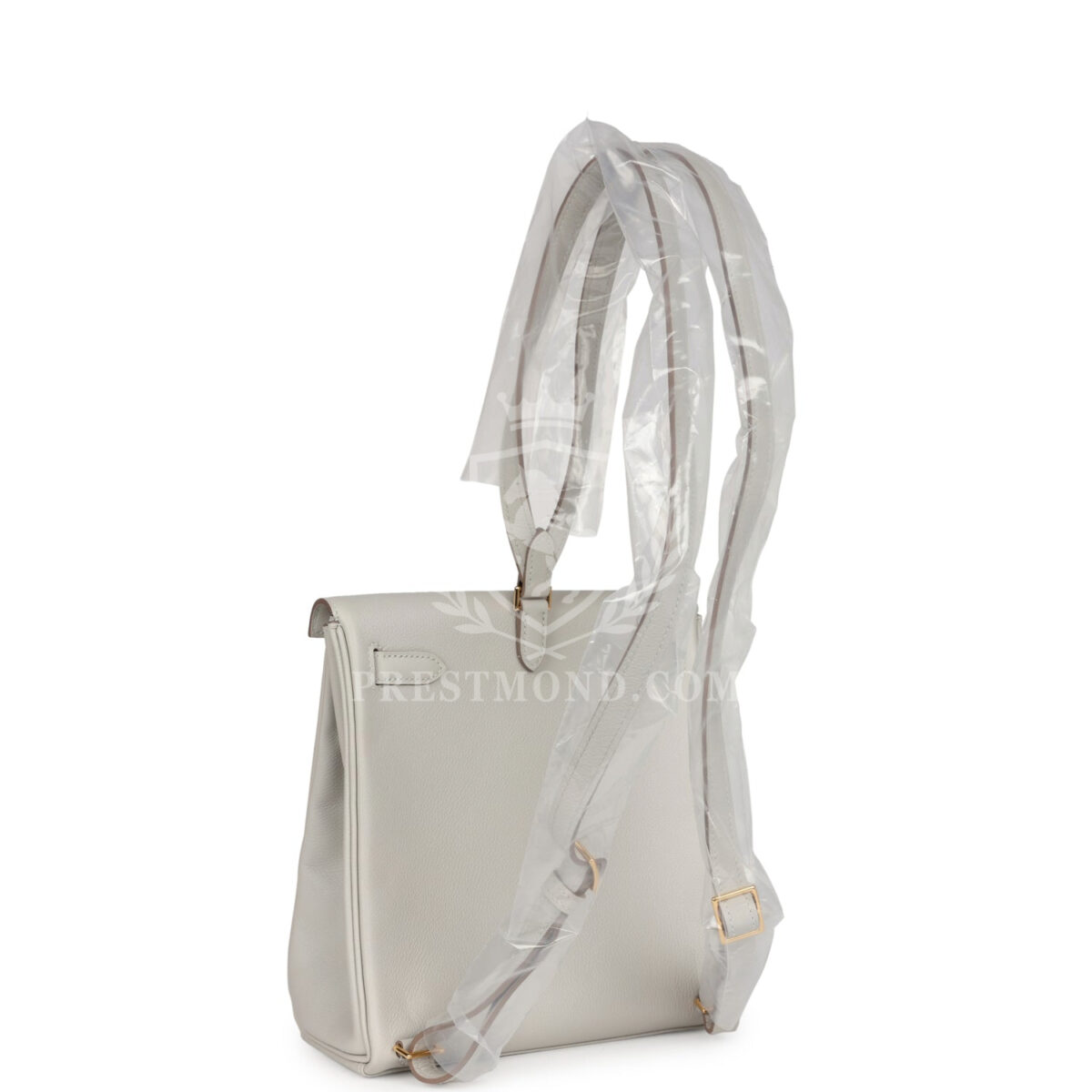 Hermes Kelly Ado II Backpack Gris Perle Evercolor GHW — изображение 8