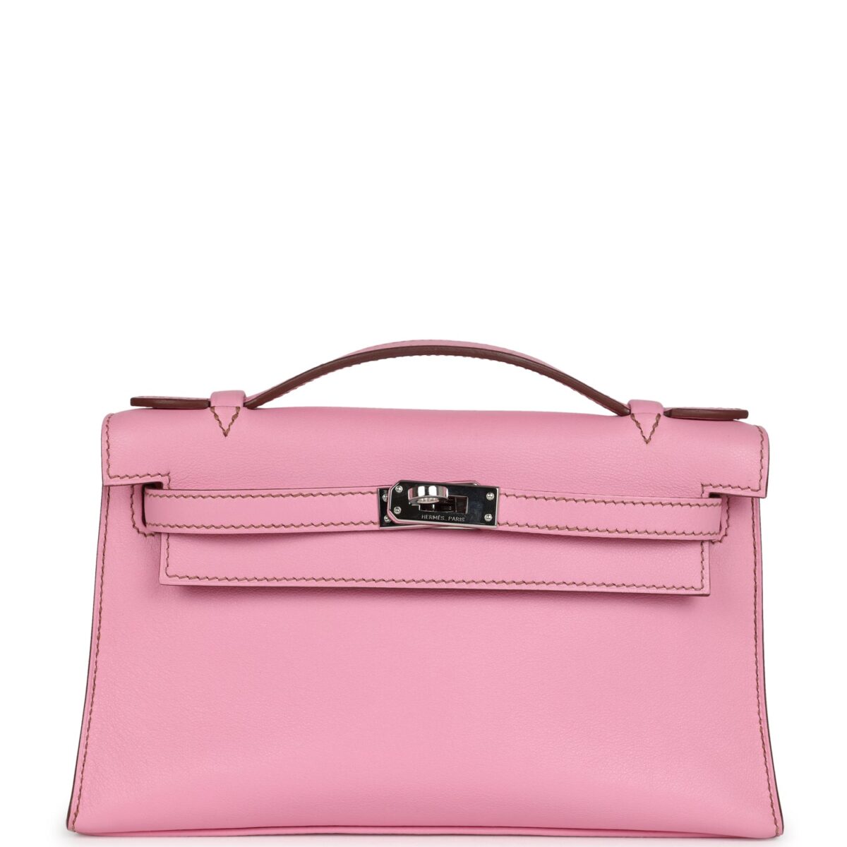 Hermes Kelly Pochette Bubblegum Swift PHW