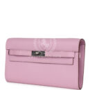 Hermes Kelly Wallet To Go Mauve Sylvestre Epsom PHW