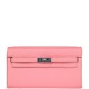 Hermes Kelly Wallet To Go Rose Confetti Epsom PHW