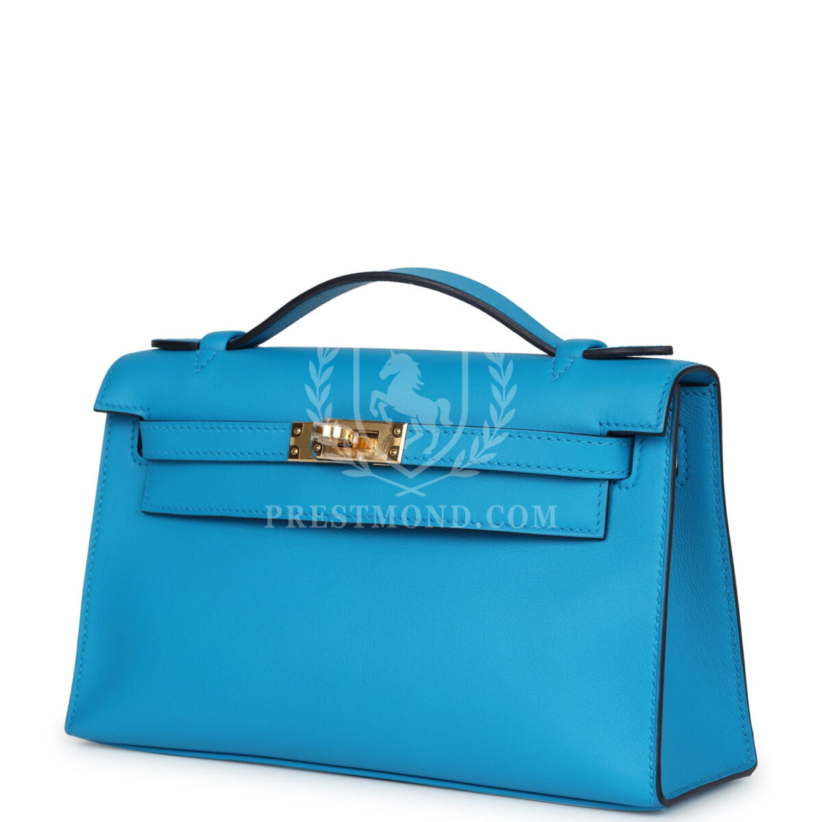 Hermes Kelly Pochette Bleu Frida Swift GHW — изображение 5