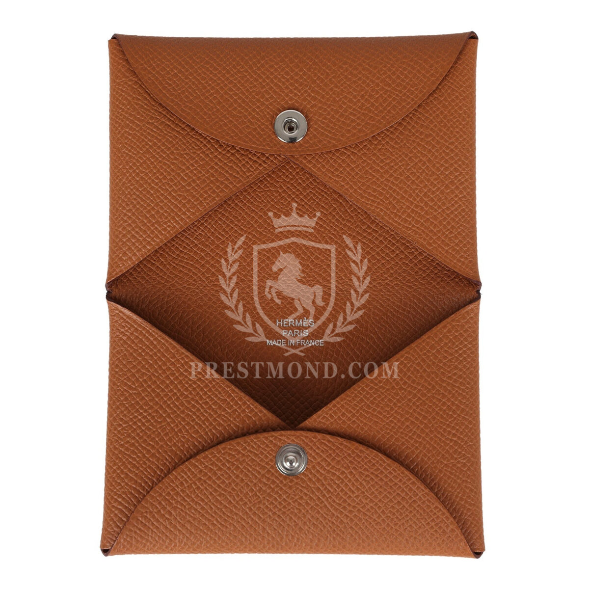 Hermes Calvi Card Holder Gold Epsom PHW — изображение 7
