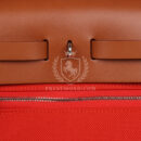Hermes Herbag Zip PM 31 Capucine Toile Militaire & Fauve Vache Hunter PHW