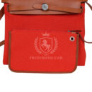 Hermes Herbag Zip PM 31 Capucine Toile Militaire & Fauve Vache Hunter PHW