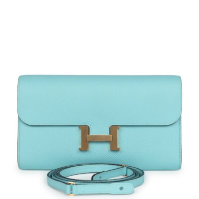 Hermes Constance Wallet To Go Bleu Atoll Epsom GHW