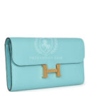 Hermes Constance Wallet To Go Bleu Atoll Epsom GHW
