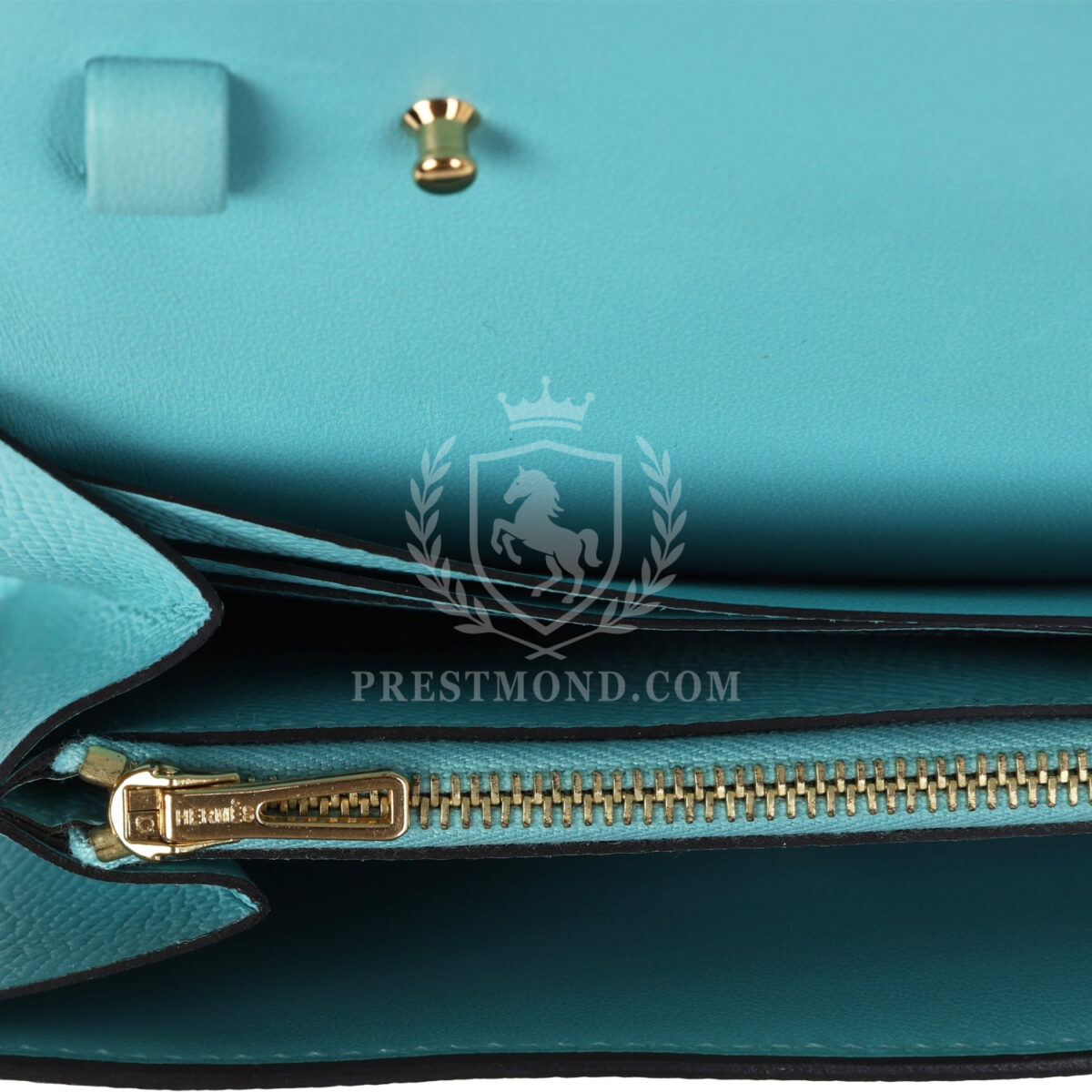 Hermes Constance Wallet To Go Bleu Atoll Epsom GHW — изображение 8