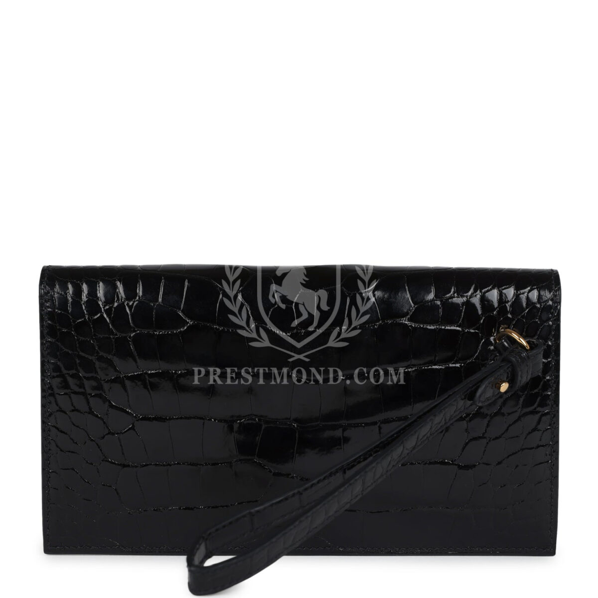 Hermes Kelly Pocket Long Wallet Black Shiny Alligator GHW — изображение 4