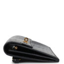Hermes Kelly Pocket Long Wallet Black Shiny Alligator GHW