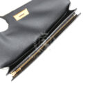 Hermes Kelly Pocket Long Wallet Black Shiny Alligator GHW