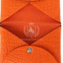 Hermes Calvi Card Holder Orange Minium Matte Alligator Mississipiensis PHW