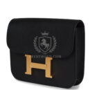 Hermes Constance Slim Wallet Black Epsom GHW