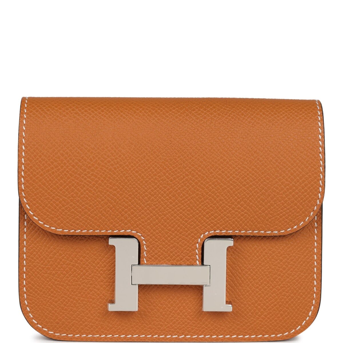 Hermes Constance Slim Wallet Toffee Epsom PHW