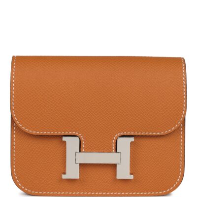 Hermes Constance Slim Wallet Toffee Epsom PHW