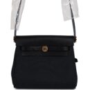 Hermes Herbag Zip 20 Mini Black Toile Militaire Canvas and Black Vache Hunter GHW