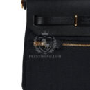 Hermes Herbag Zip 20 Mini Black Toile Militaire Canvas and Black Vache Hunter GHW