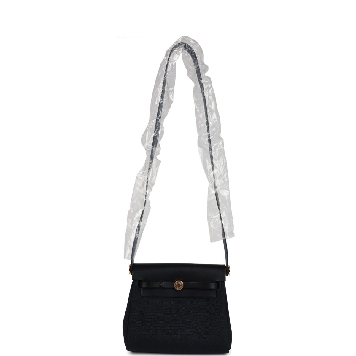 Hermes Herbag Zip 20 Mini Black Toile Militaire Canvas and Black Vache Hunter GHW — изображение 8