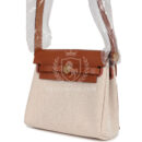 Hermes Herbag Zip 20 Mini Ecru and Beige Toile H Canvas and Fauve Vache Hunter GHW
