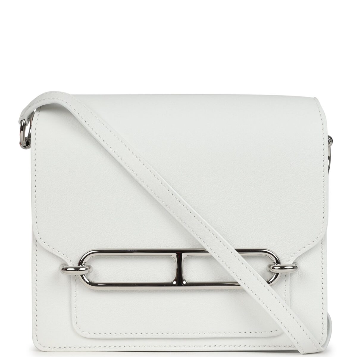 Hermes Mini Roulis New White Evercolor PHW