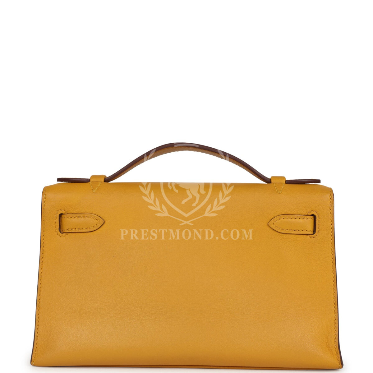 Hermes Kelly Pochette Jaune Ambre Swift PHW — изображение 4