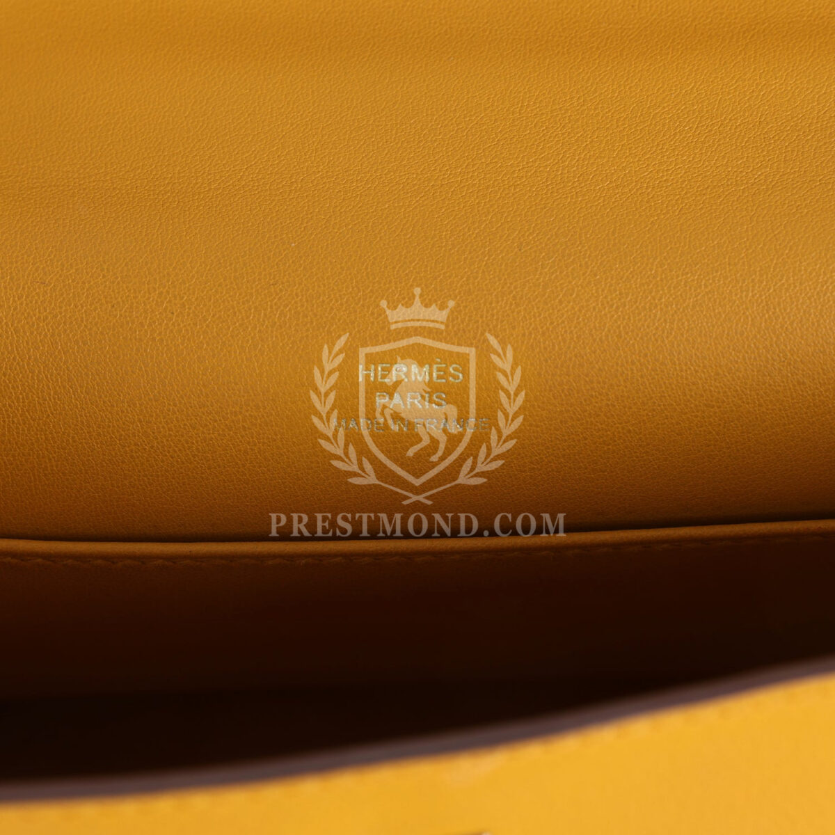 Hermes Kelly Pochette Jaune Ambre Swift PHW — изображение 7