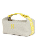 Hermes Bride A Brac Case PM Jaune Citron Plume Canvas PHW