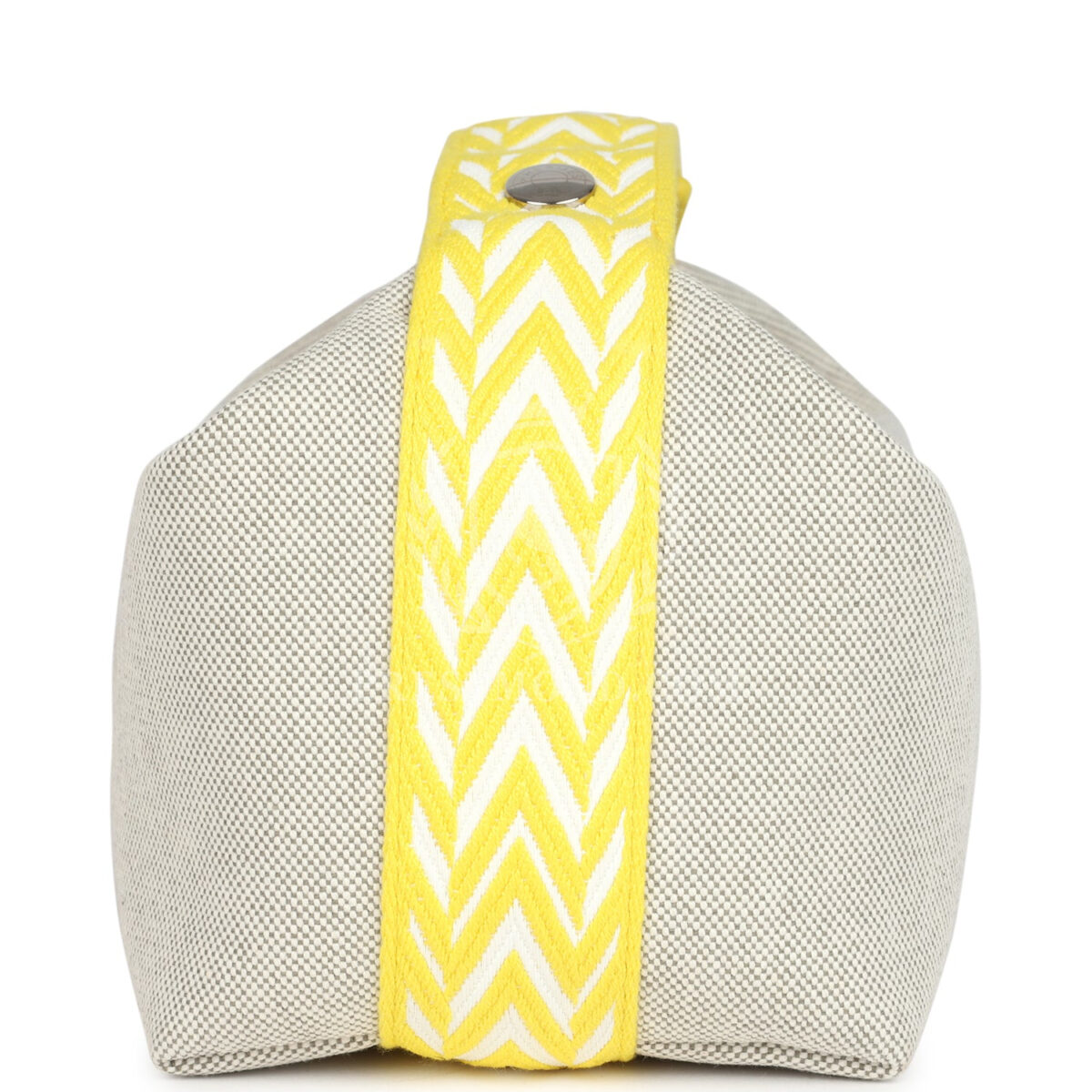 Hermes Bride A Brac Case PM Jaune Citron Plume Canvas PHW — изображение 3