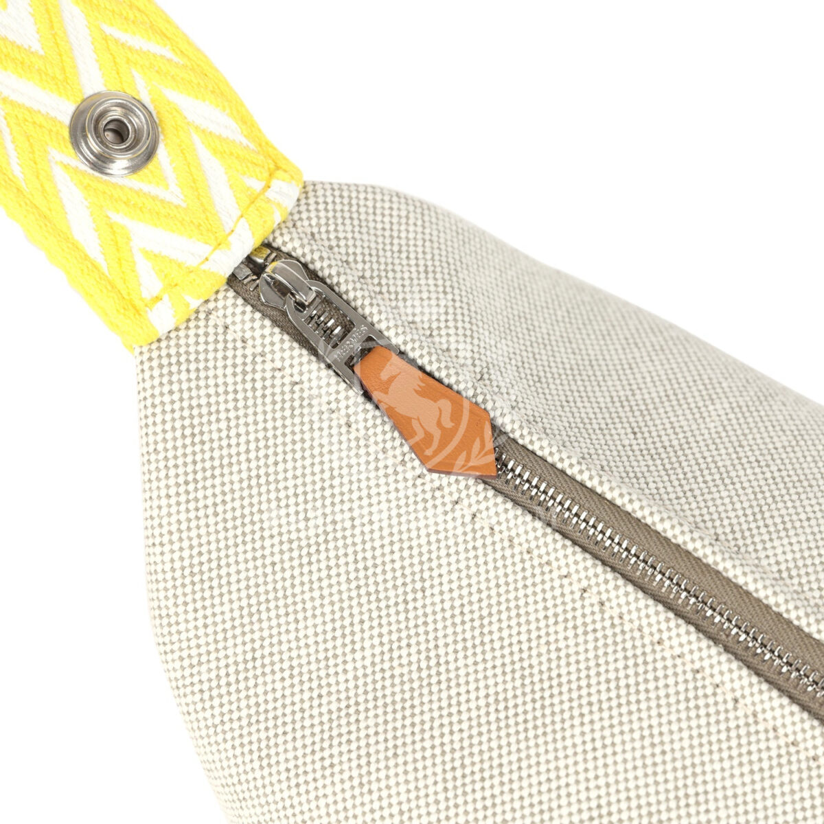 Hermes Bride A Brac Case PM Jaune Citron Plume Canvas PHW — изображение 8