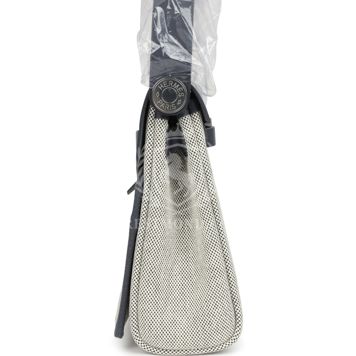 Hermes Herbag Zip 20 Mini Ecru and Ardoise Toile H Canvas and Ardoise Vache Hunter PHW — изображение 3