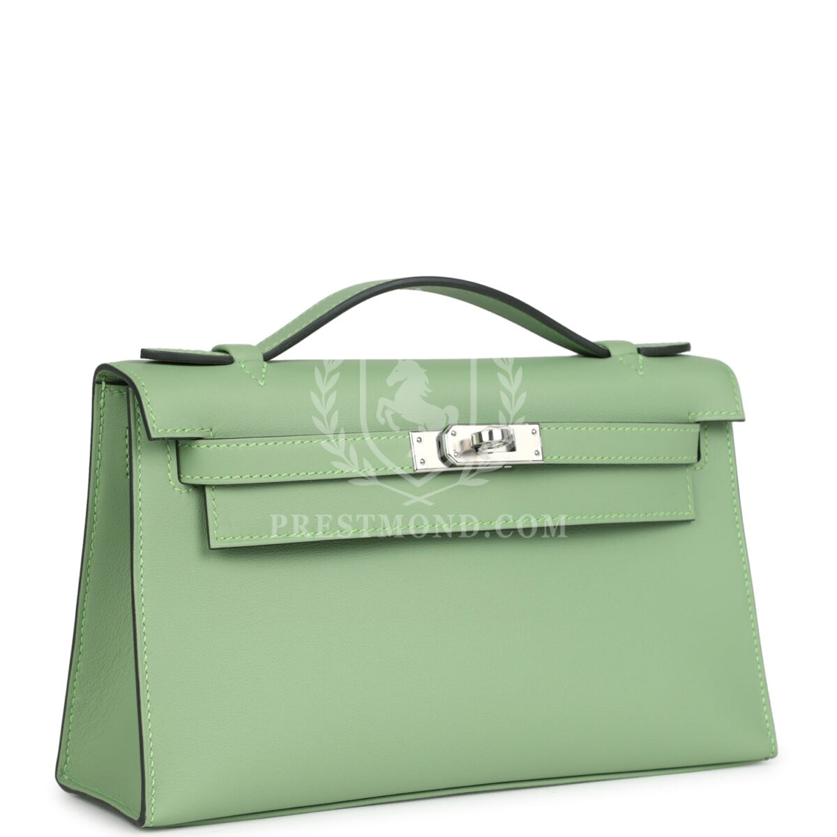 Hermes Kelly Pochette Vert Criquet Swift PHW — изображение 2