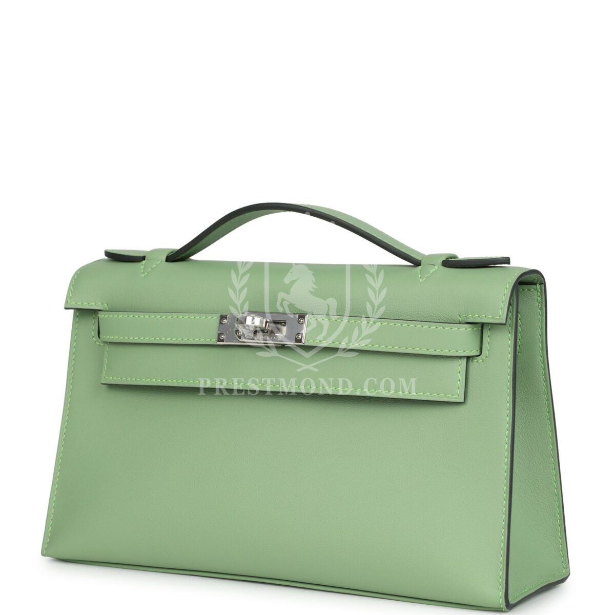 Hermes Kelly Pochette Vert Criquet Swift PHW — изображение 5