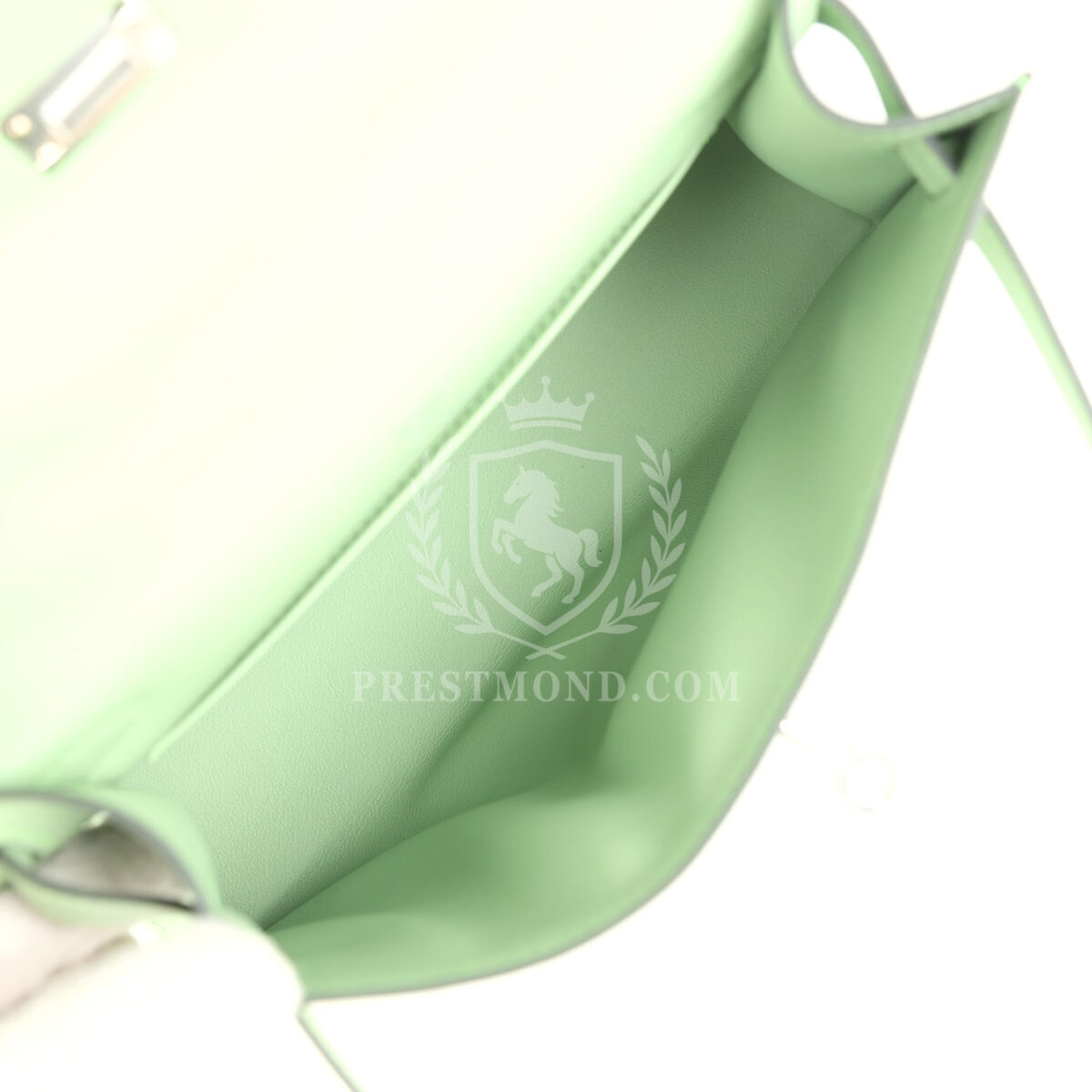 Hermes Kelly Pochette Vert Criquet Swift PHW — изображение 8