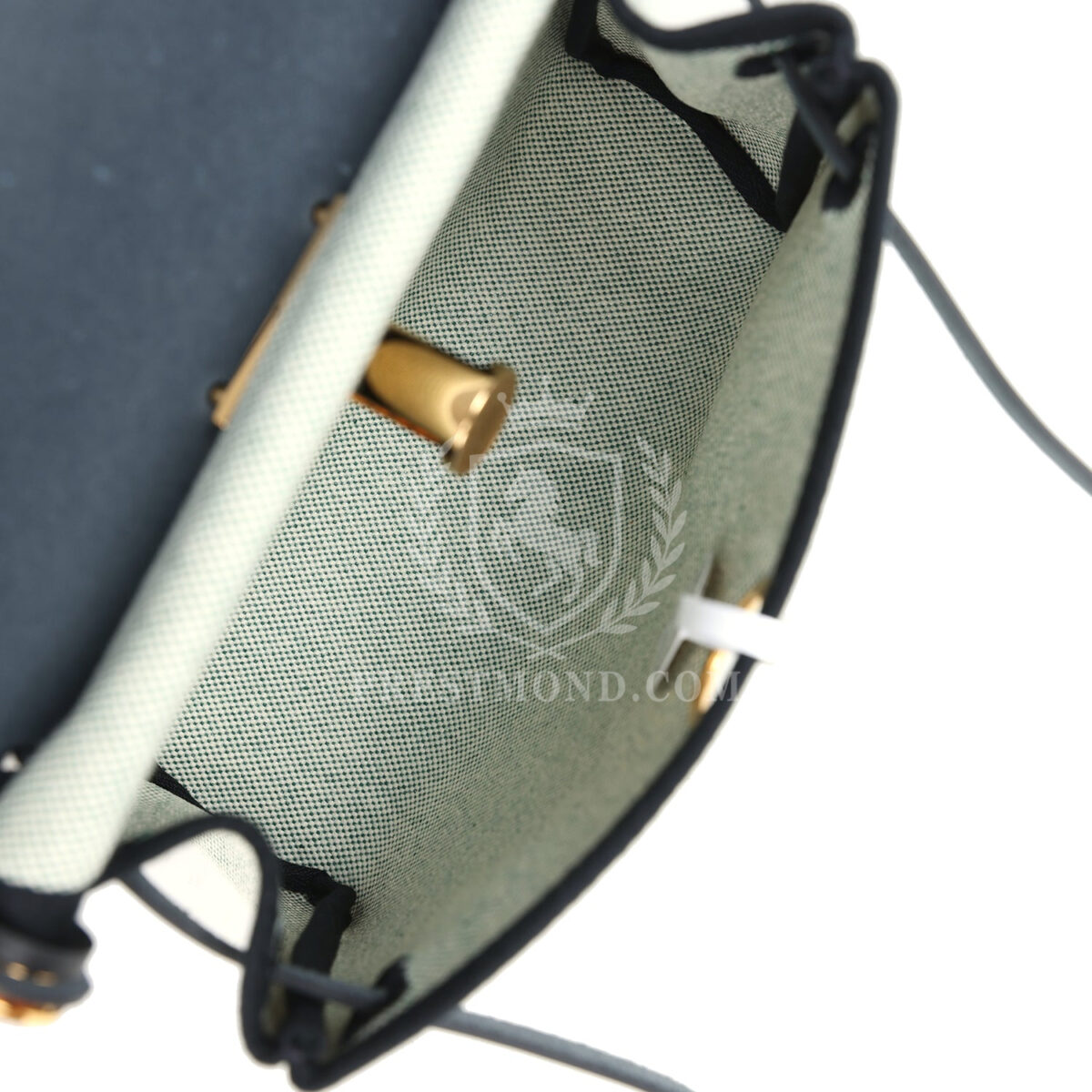 Hermes Herbag Zip 20 Mini Ecru and Vert Moyen Toile H Canvas and Black Vache Hunter GHW — изображение 11