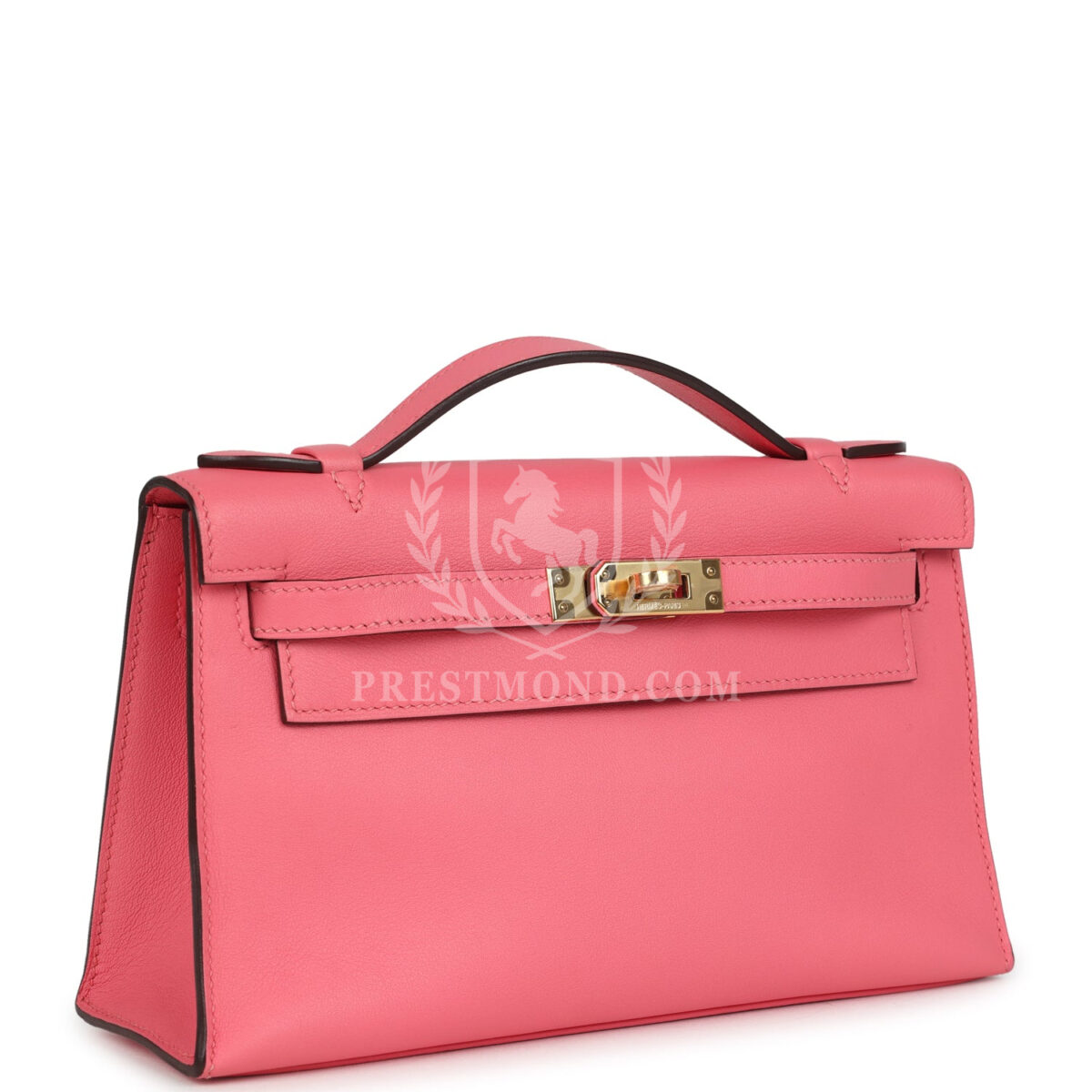 Hermes Kelly Pochette Rose Azalee Swift GHW — изображение 2