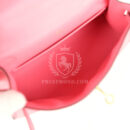 Hermes Kelly Pochette Rose Azalee Swift GHW