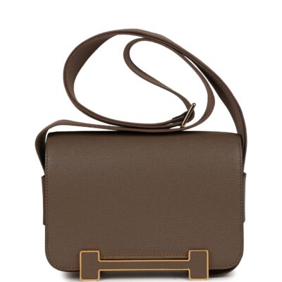 Hermes Geta Etoupe Chevre Mysore GHW