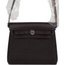 Hermes Herbag Zip 20 Mini Ebene Toile H Canvas and Vache Hunter PHW