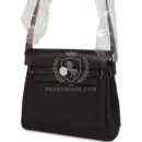 Hermes Herbag Zip 20 Mini Ebene Toile H Canvas and Vache Hunter PHW