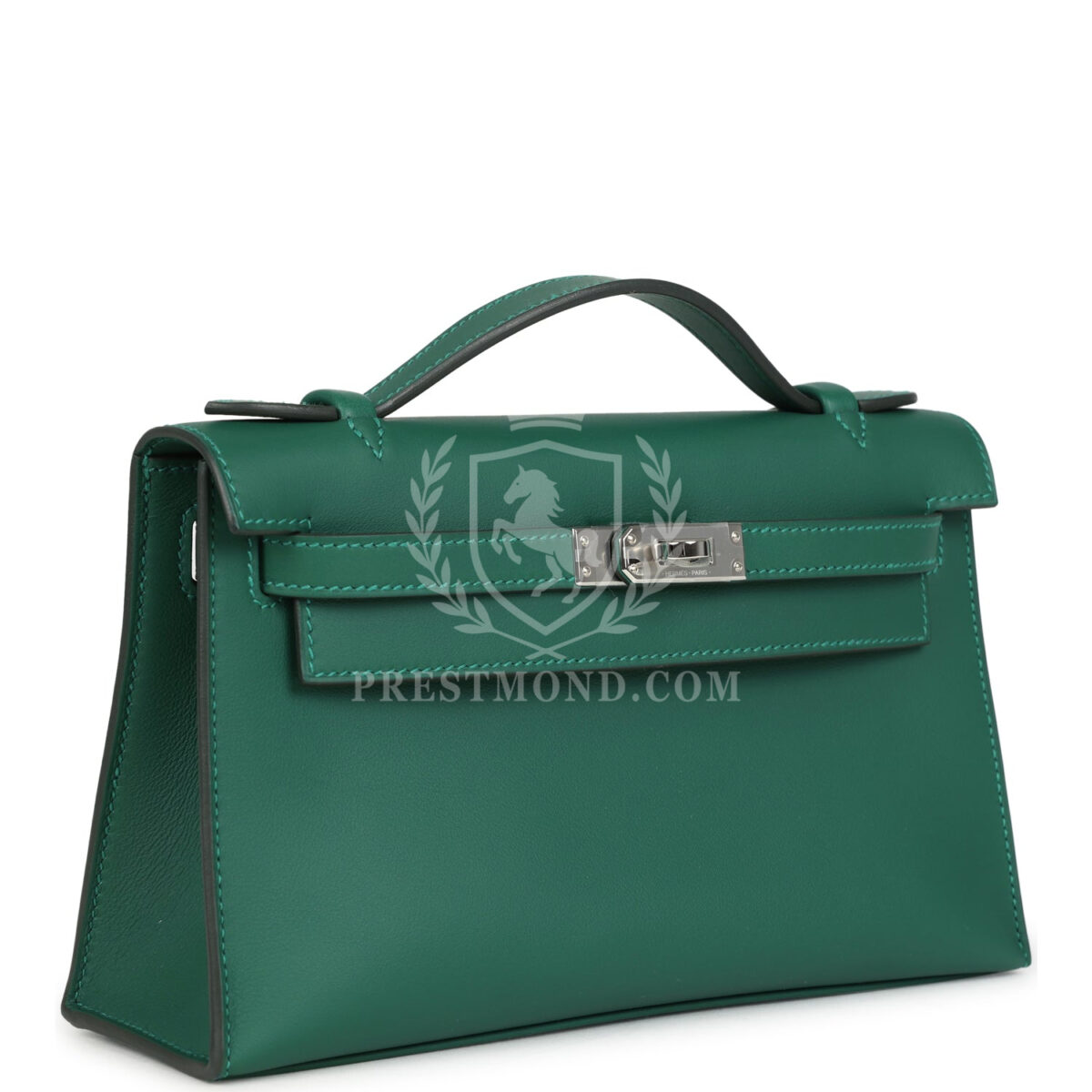 Hermes Kelly Pochette Vert Moyen Swift PHW — изображение 2