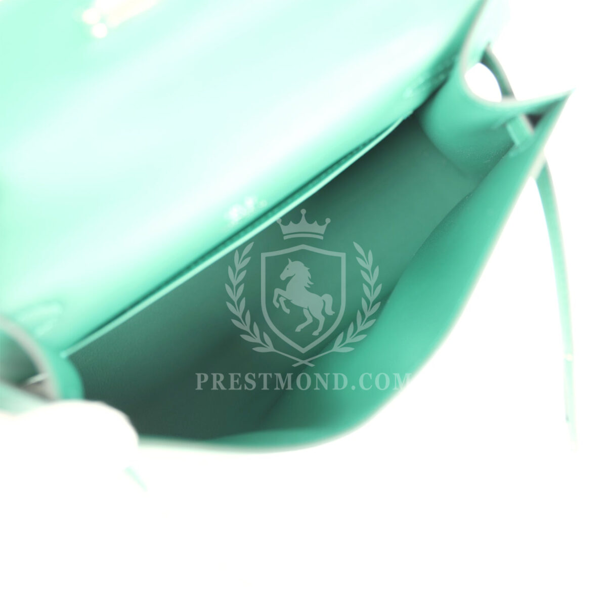 Hermes Kelly Pochette Vert Moyen Swift PHW — изображение 8