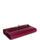 Hermes Kelly Wallet To Go Rose Pourpre Shiny Alligator PHW