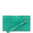 Hermes Kelly Pocket Long Wallet Vert Jade Shiny Alligator GHW