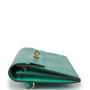 Hermes Kelly Pocket Long Wallet Vert Jade Shiny Alligator GHW