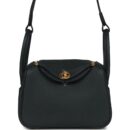 Hermes Mini Lindy II Vert Fonce Clemence GHW