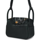 Hermes Mini Lindy II Vert Fonce Clemence GHW