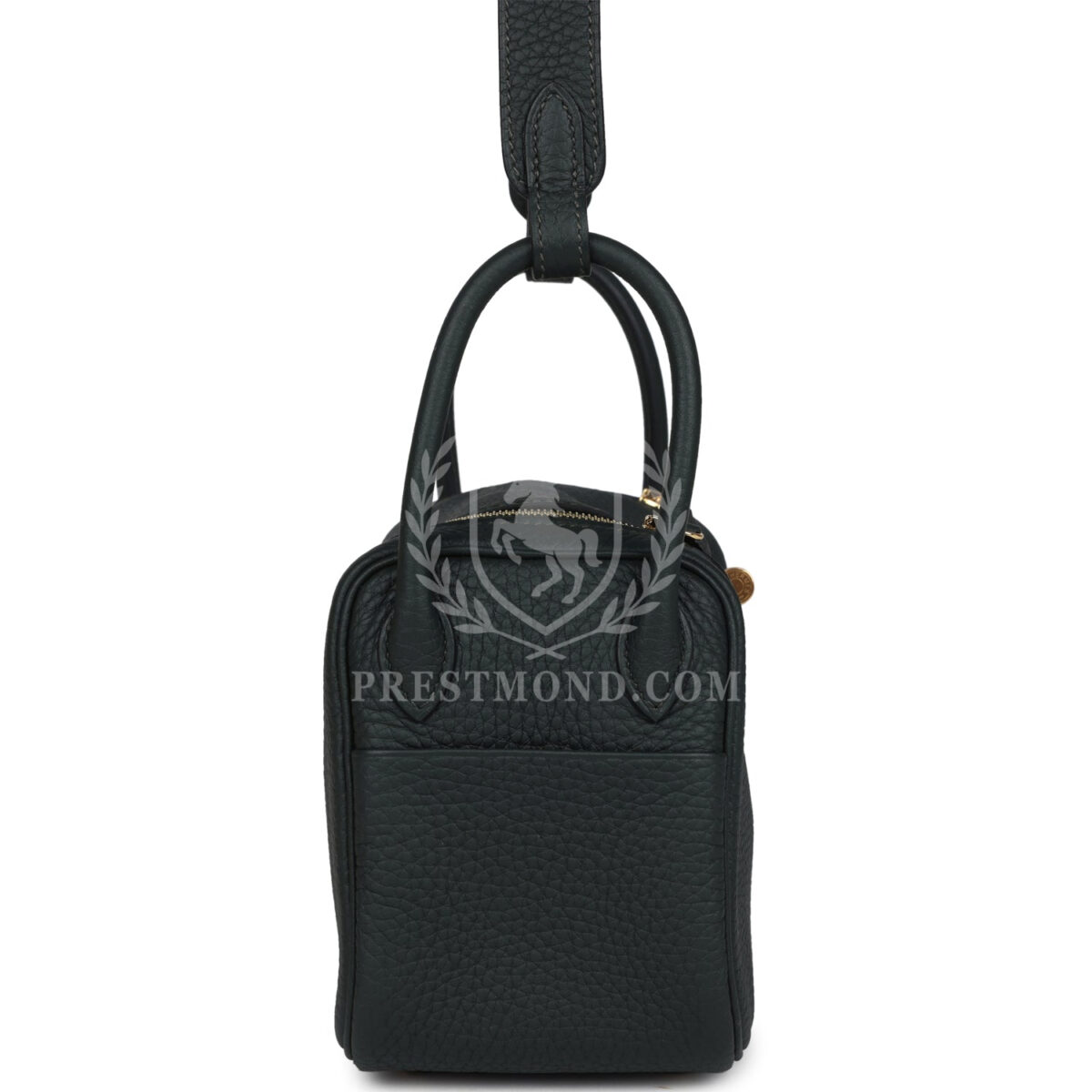 Hermes Mini Lindy II Vert Fonce Clemence GHW — изображение 3