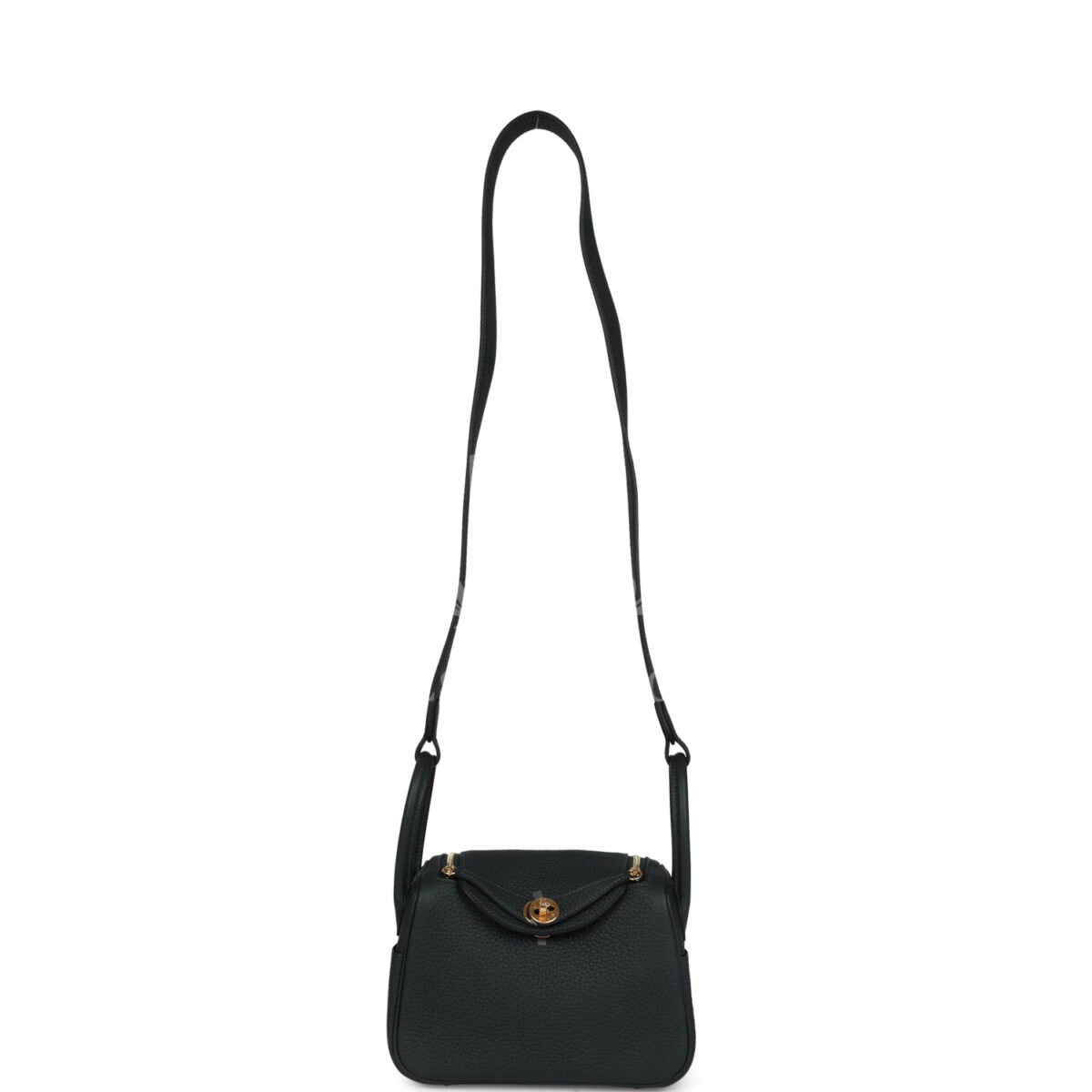 Hermes Mini Lindy II Vert Fonce Clemence GHW — изображение 6