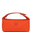Hermes Bride A Brac Carre Case PM Feu Canvas PHW