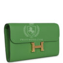 Hermes Constance Wallet To Go Vert Yucca Epsom GHW